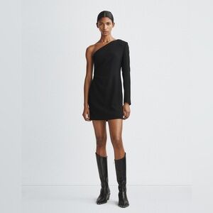 NEW Rag & Bone Neeva Japanese Crepe One shoulder Dress Size 12